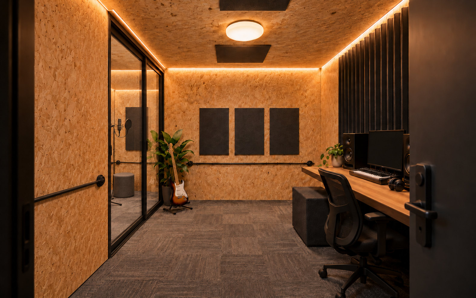 Interior concept for a Clapham music studio